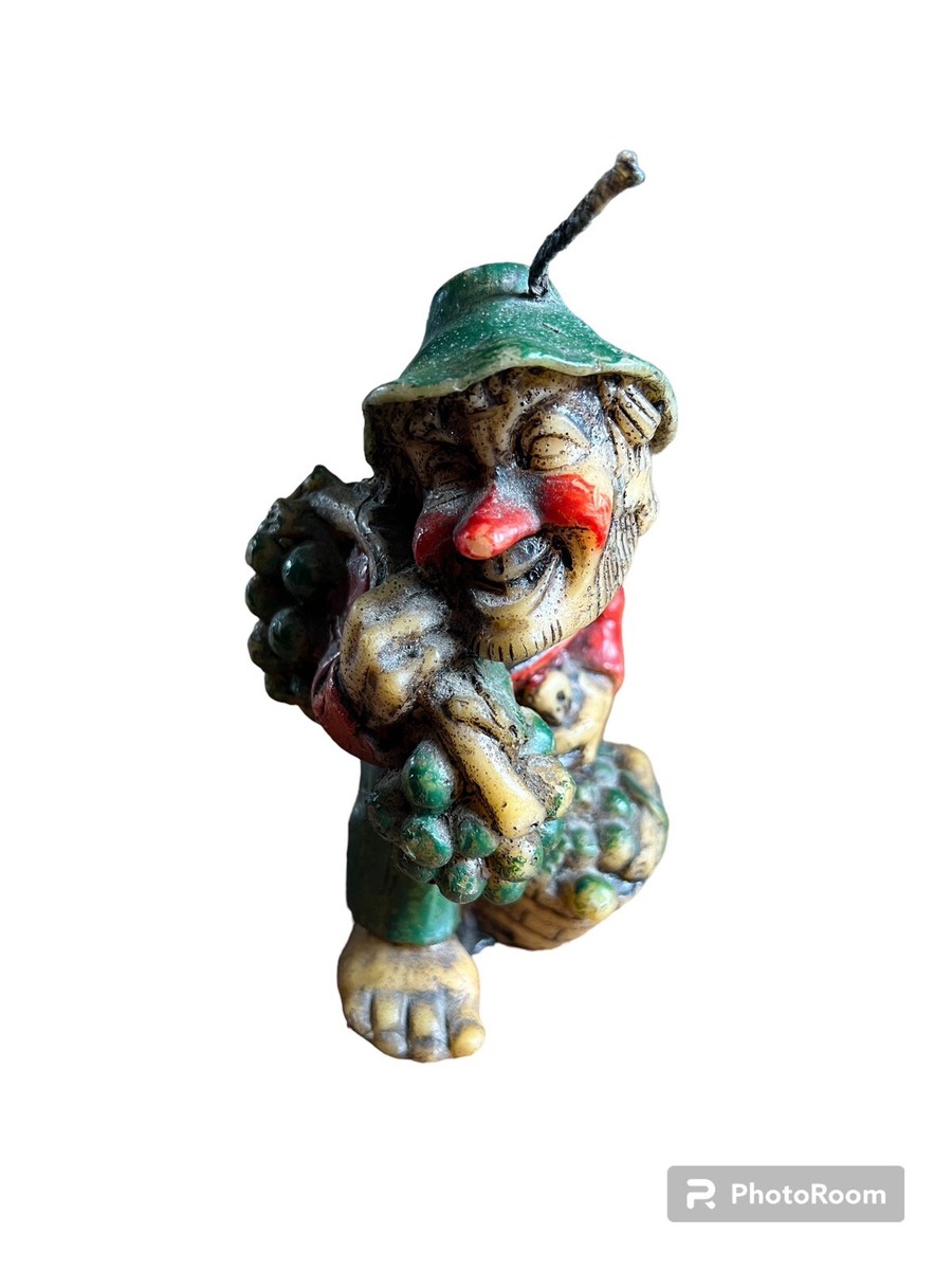 Vintage Wax Troll Candle Norwegian Woodsman 5.5” Elf Dwarf Fae | eBay