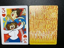 Swap Playing Card  HAIRSPRAY  Lights of Broadway  THREE OF HEARTS