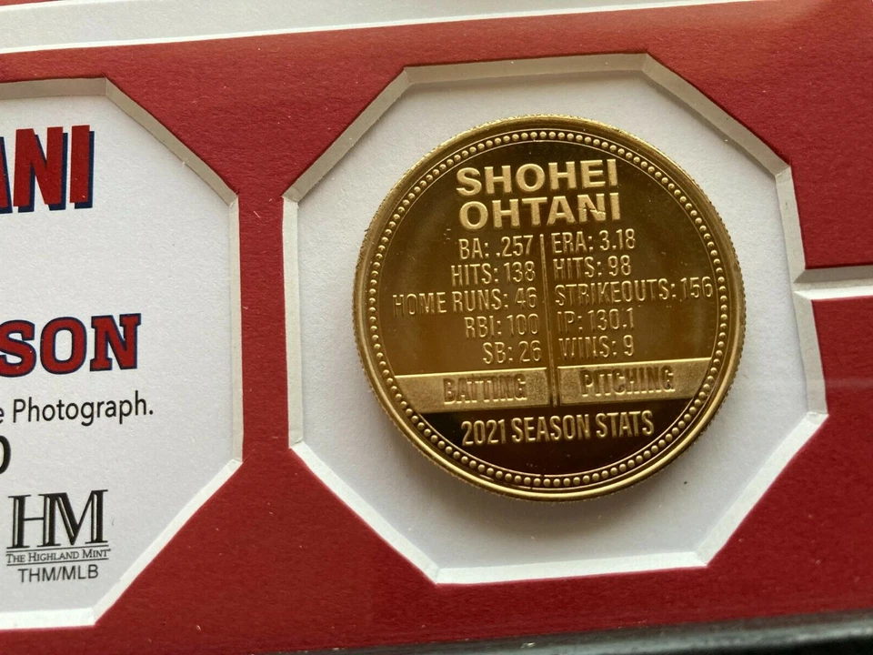 Shohei Otani Japan Only Limited MLB HISTORIC SEASON 2Coin Photo Mint 2021 - Image 4 of 4