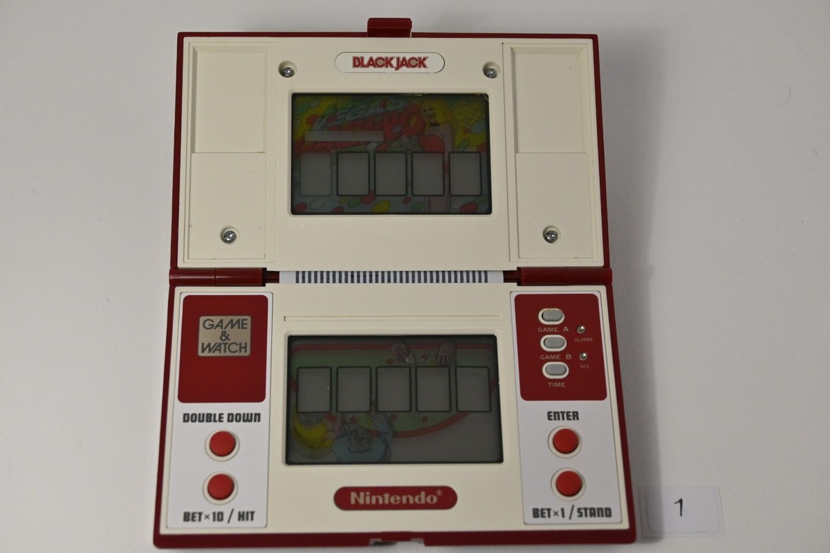 Vintage Nintendo Game And Watch electronic console Black Jack Game