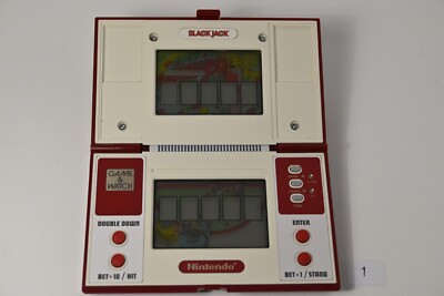 Vintage Nintendo Game And Watch electronic console Black Jack Game