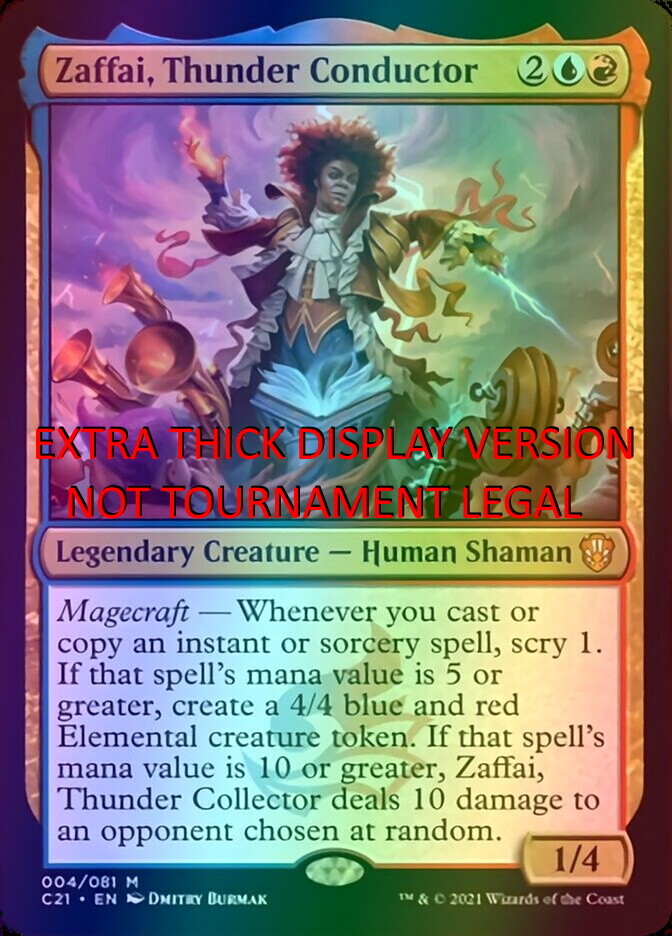 MTG FOIL Zaffai, Thunder Conductor Extra Thick Variant [English