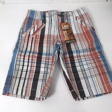 Lee Dungarees Multicolor Plaid 5 Pockets Boys Size 6 Relaxed NEW With Tag