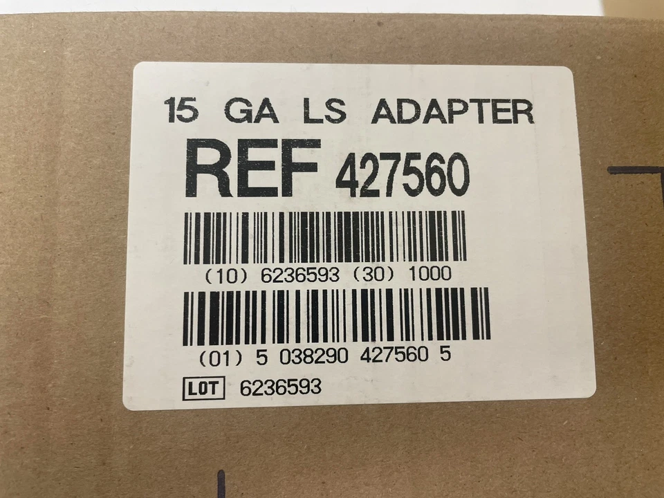 "Adaptadores Luer Stub 1000 BD intramétricos calibre 15 para tubería 427560 15G, estuche de 1/2""" Foto 3 de 4