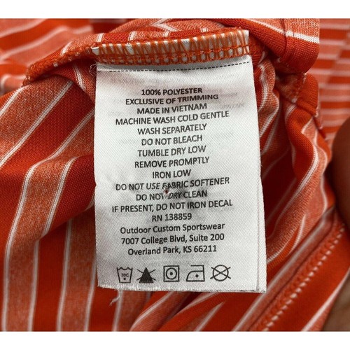 San Francisco Giants MLB Columbia Polo Men's Size Large Orange Striped - Picture 6 of 6