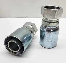 2pk FJX-16-16 (1") Crimp Fittings 1" Hose x 1" JIC Female Swivel