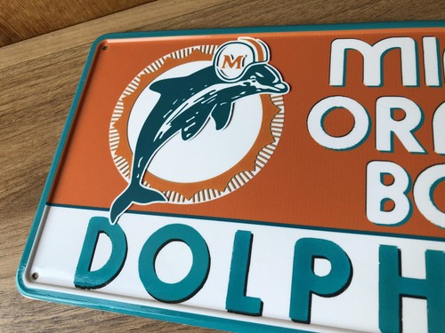 Metal sign Miami Dolphins vintage Miami Dolphins wall art ORANGE BOWL stadium - Picture 8 of 13