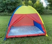 Pacific Play Tents Me Too Play Tent 48x48x42  Indoor Outdoor Red Blue Yellow