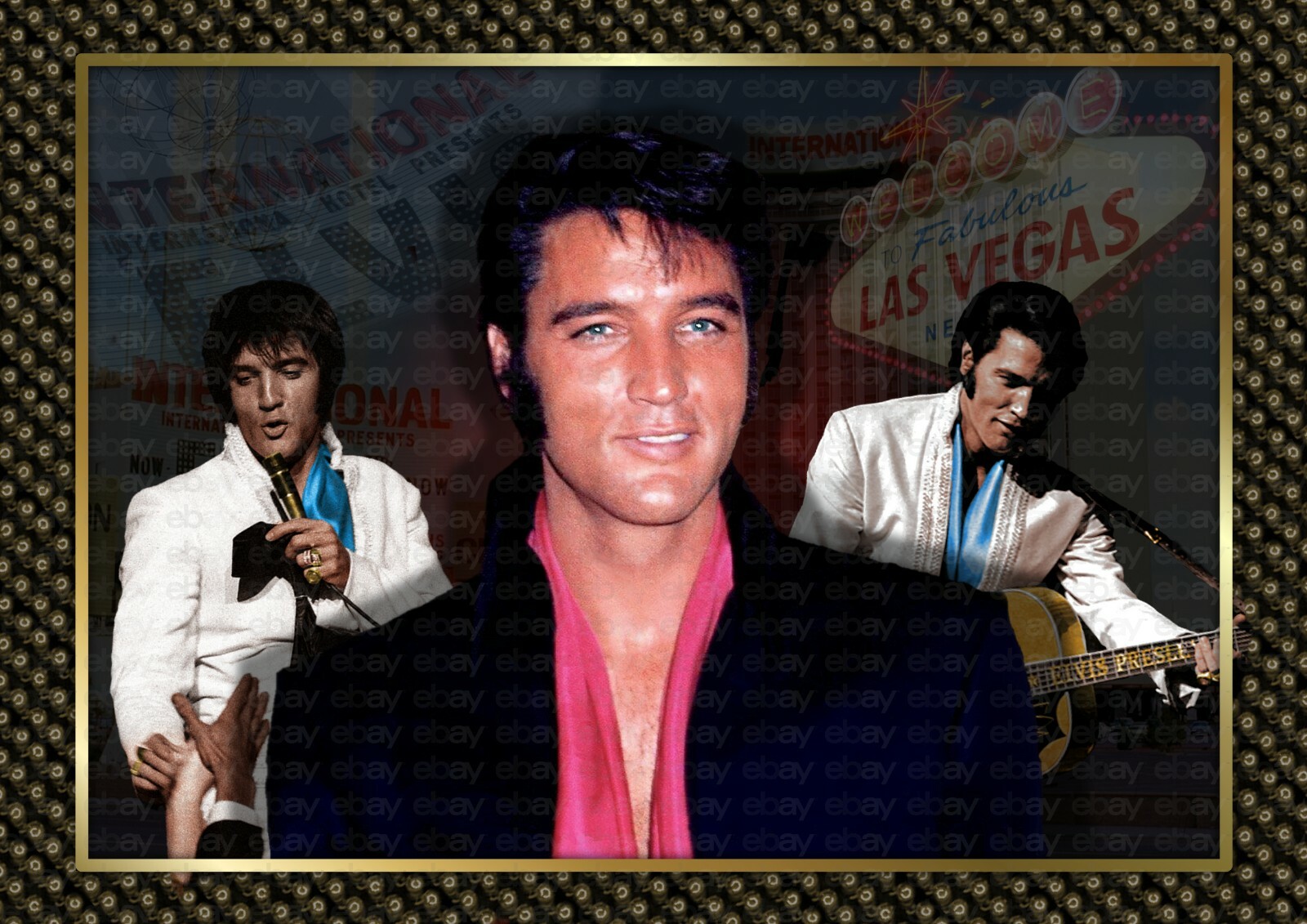 ELVIS PRESLEY - At the International 1969 -  SIGNED ORIGINAL A4 PHOTO PRINT