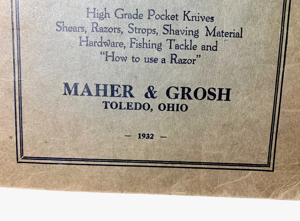 Maher & Grosh Cubiertos Navaja de Bolsillo [1932] Herramientas Aparejos de Pesca Catálogo #50 Foto 3 de 4