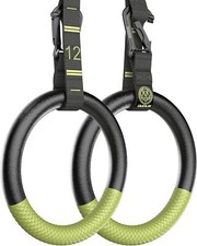 Gymnastic Rings with Adjustable Straps, Non-Slip Pull Up Rings with Straps
