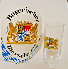 Bayerischer Bierschatten, plus Bierglas  Bayernwappen, Größe 0,4 liter