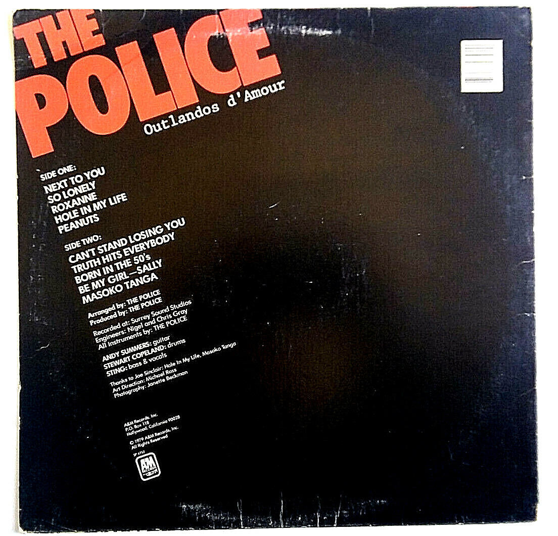 THE POLICE - Outlandos d' Amour - Vinyl LP 1st Pressing 1979