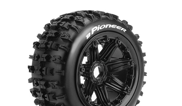 Team Louise L-T3243B B-Pioneer 1-5 Buggy Tires Ready Glued Sport Rims