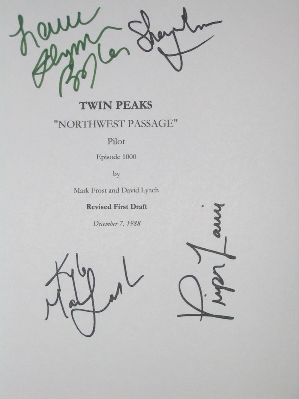 Twin Peaks Signed Script Lara Flynn Boyle Kyle MacLachlan Fenn Piper Laurie rpnt