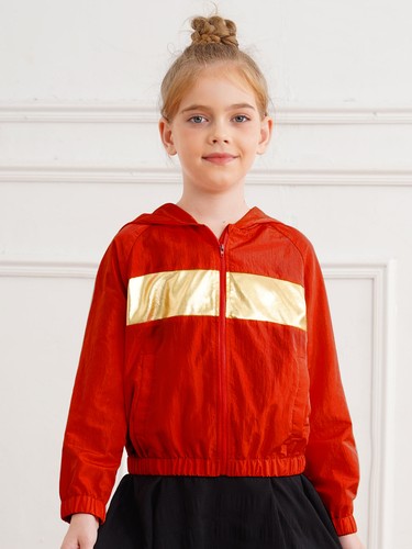 Kids Girls Coat Walking Jacket Full Zip Sweatshirt Windbreaker Blouse Outdoor - Picture 23 of 76