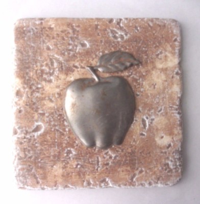Apple tile mold plaster cement plastic travertine  mold 6'' x 6'' x 1/3'' thick