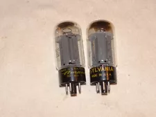 2 x 6L6GC Sylvania Tubes*Very Strong Matched (8%) Pair*#3