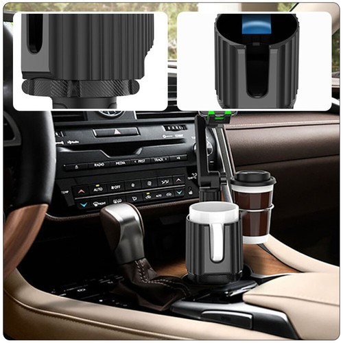 Black Compatible Versatile Convenient Phone Holder Cup Holder Mount - Photo 9 sur 12