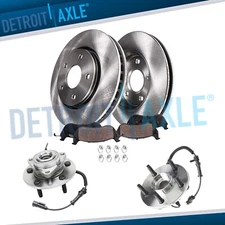 Front Disc Brake Rotors Pads Wheel Bearing Kit for 2009 2010 2011 Dodge Ram 1500