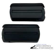 New 1968-1970 Impala Caprice Sedan Front Arm Rest Base Pad Set- Black- Pair