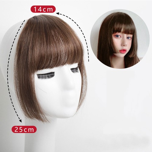 False Bangs Hime Cut Hair Bangs High Temperature Hair Extension Clip In Bangs - Picture 11 of 19