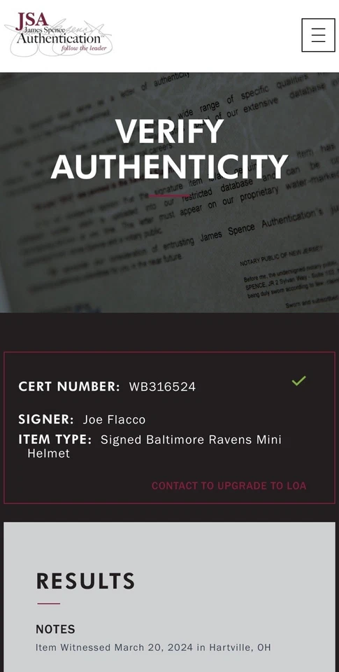 Minicasco autógrafo firmado por Joe Flacco Baltimore Ravens Super Bowl MVP CERTIFICADO DE AUTENTICIDAD JSA Foto 4 de 4