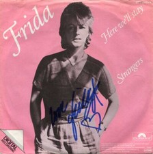 ABBA Anni-Frid `Frida` Lyngstad SINGER autograph, signed single cover ABBA Anni-Frid `Frida` Lyngstad SINGER autograph, signed single cover