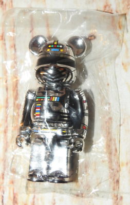 Bearbrick 100% BE@RBRICK Medicom Toy Robot Chrome NO CARD | eBay