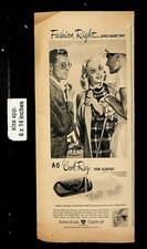 1946 American Optical Cool Ray Sunglasses Fashion Vintage Print Ad 23404