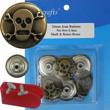 20 mm No-Sew Replacement Jean Tack Buttons 20A10 6  6 CT. w/Tool