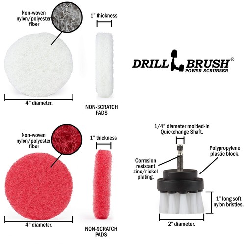 Cleaning Supplies Bathroom Accessories Scouring Pad Kit Grout Cleaner Scrub Pads - Picture 5 of 9