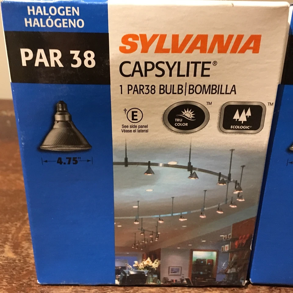 (Lot 2) Sylvania Capsylite PAR 38 Halogen 60W 4.75" Clear Light Bulbs - Image 2 of 4