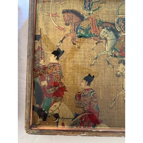 Vintage Set 3 orientalische bemalte Kunsttafeln aus Holz - Bild 10 von 12