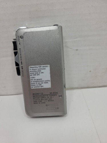 Sony M-570V Handheld Cassette Voice Recorder (AS IS FOR PARTS) - Bild 5 von 11