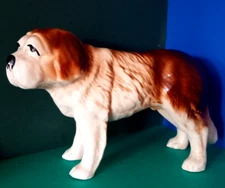 DOG SAINT BERNARD VINTAGE LARGE ORNAMENT FIGURINE by COOPERCRAFT 1985's