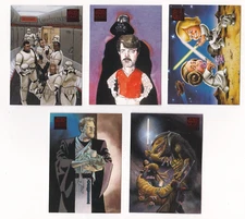 2009 Star Wars Galaxy Series 4 | LOST GALAXY Insert Set #1-5 | Red Logo