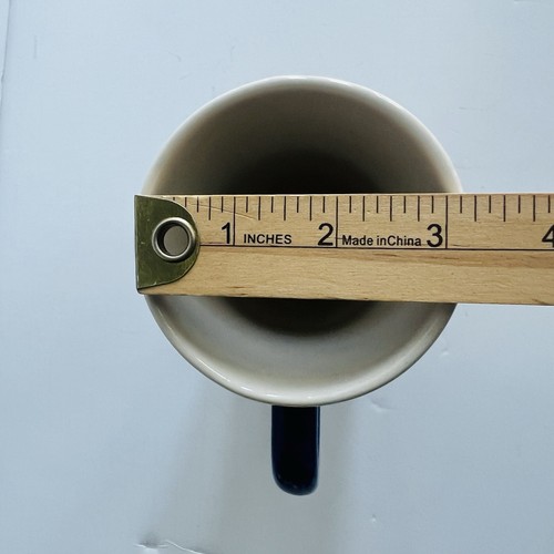 Polish Pottery Manufaktura Tall Coffee Tea Cup Mug Floral Cobalt Blue Marked - Picture 9 of 9