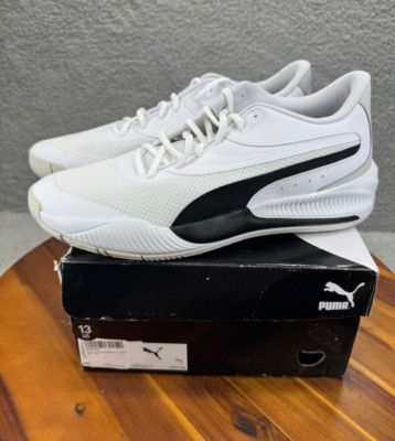 Puma Mens Triple Basketball Sneakers Black White Shoes Size 13 Mid Top Lace Up