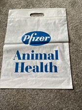 Rare PFIZER ANIMAL HEALTH EXHELM PINK PROTEXION Plastic Carrier Bag - Used