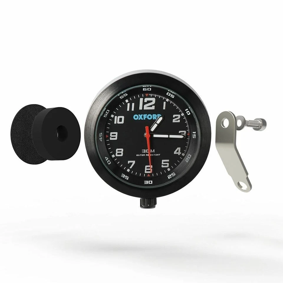 Oxford Clock - Black High Waterproof Motorcycle Clock - OX559 - Image 3 of 4
