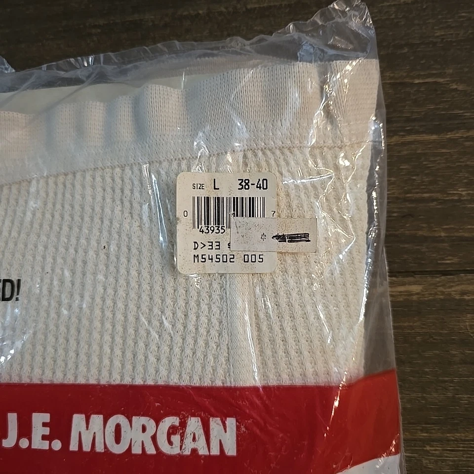 JE Morgan Cream Thermal Pants Long Johns Size L Sealed Deadstock USA Vintage - Image 3 of 4