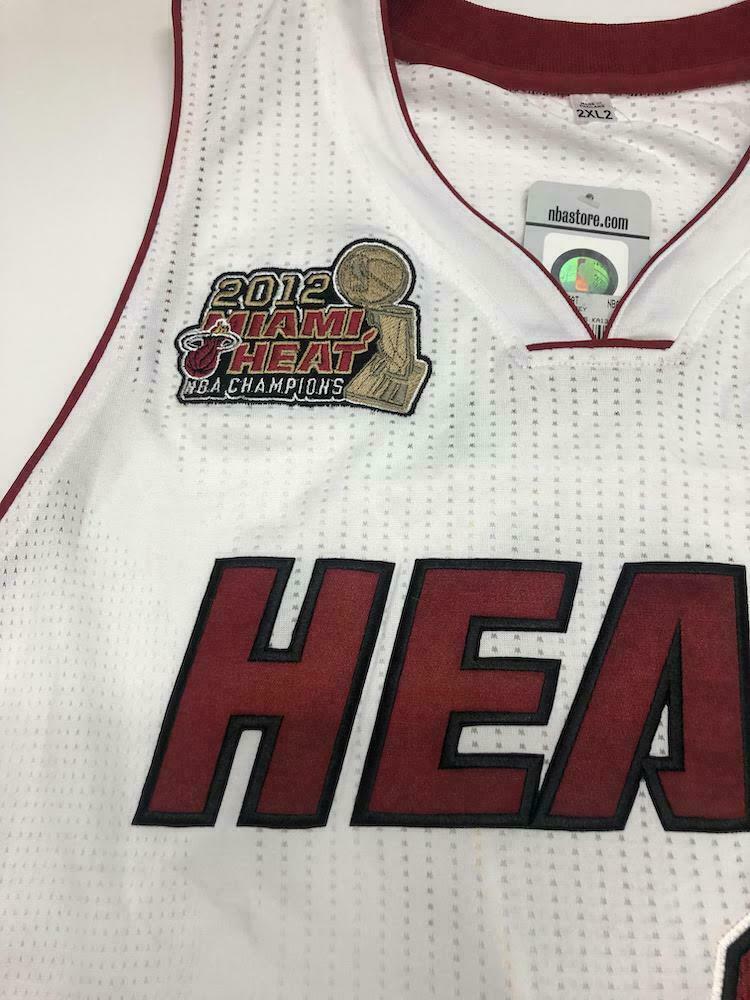 LeBron James Miami Heat Autographed Finals Patch Jersey