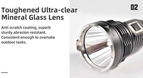 WUBEN Taktische Taschenlampe 3500 Lumen 500 Meter USB C Wiederaufladbare Taschenlampe - Bild 12 von 15