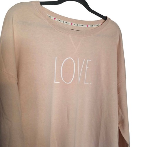 Rae Dunn Womens Long Sleeve Crew Neck Tunic Sewatshirt Love Size Large XL - Bild 8 von 8