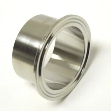 Sanitary 1-1/2″ 304 Stainless Long Weld Ferrule Clamp End Tri Clover SAN033