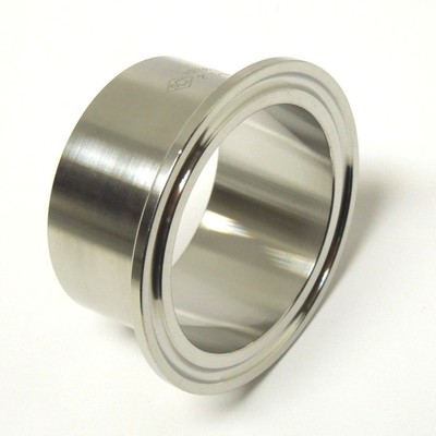 Sanitary 2  304 Stainless Long Weld Ferrule Clamp End Dairy Tri Clover SAN034