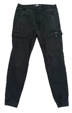Hollister Cargo Joggers Men's Medium Black Advanced Stretch Drawstring