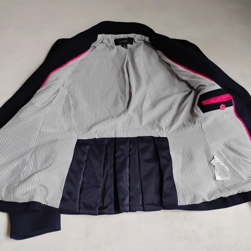 J Crew Blazer 4 P Mayfair Navy Gold Button Four Season Stretch Capsule Office - Picture 13 of 15