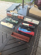 Vintage Lionel O Gauge Train Cars A Lot Of 7 Cars 6175 Rocket 3470 6650 Crane